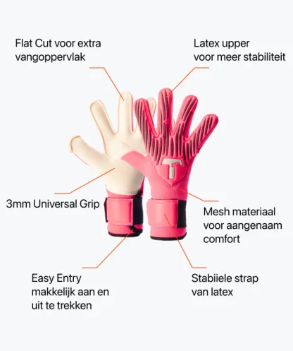 Rebel Collectie | Keepershandschoenen Voor Kinderen^T1TAN Rebel 2.0 Fluo Pink Junior
