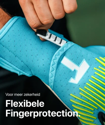 Met Fingersave | Keepershandschoenen Voor Kinderen^T1TAN Rebel 2.0 Sky Blue Junior Pro (FP)