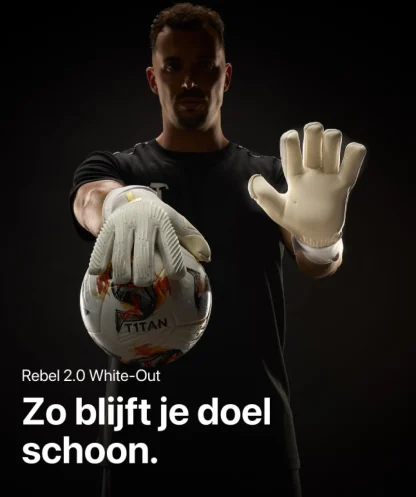 Met Fingersave | Keepershandschoenen Voor Kinderen^T1TAN Rebel 2.0 White-Out Junior Pro (FP)