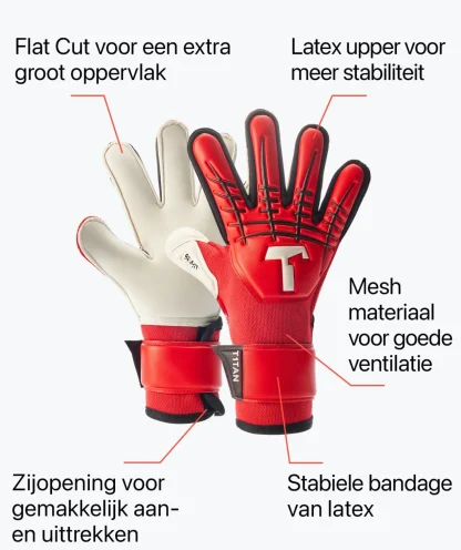 Beast Collectie | Keepershandschoenen Voor Kinderen^T1TAN Red Beast Junior 3.0