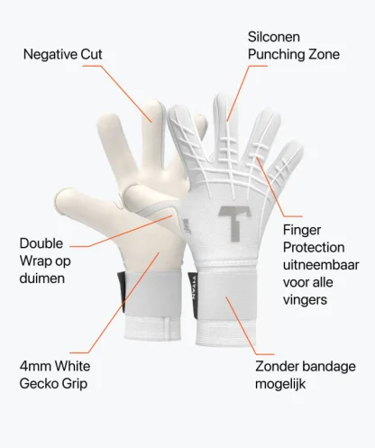 Met Fingersave | Keepershandschoenen Voor Kinderen^T1TAN White Beast Junior Pro 3.0 (FP)